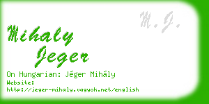 mihaly jeger business card